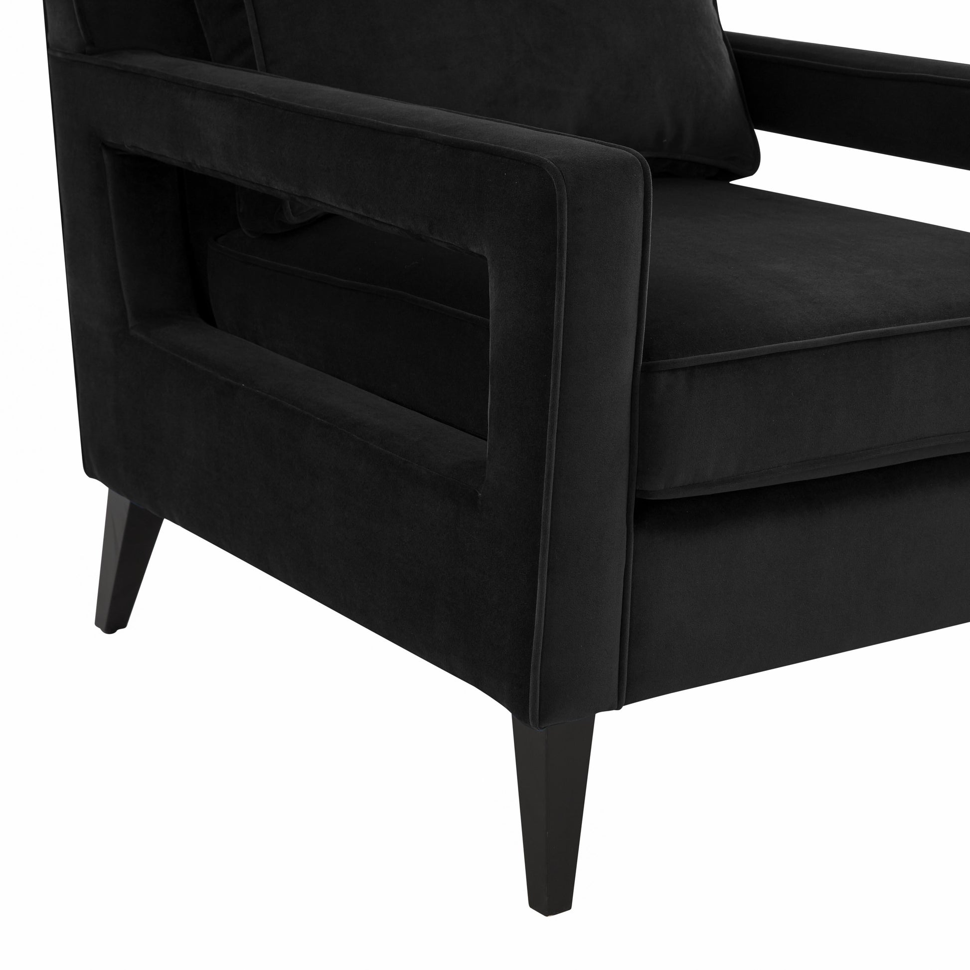 Luna Onyx Black Accent Chair by TOV