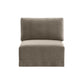 Willow Taupe Armless Chair by TOV