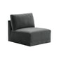 Willow Charcoal Armless Chair by TOV