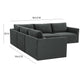 Willow Charcoal Modular L Sectional by TOV