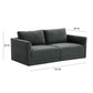 Willow Charcoal Modular Loveseat by TOV
