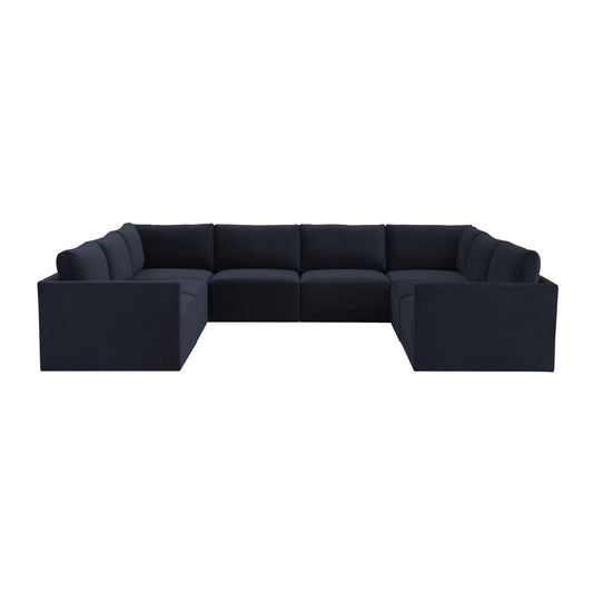 Willow Navy Modular Large U Sectional by TOV