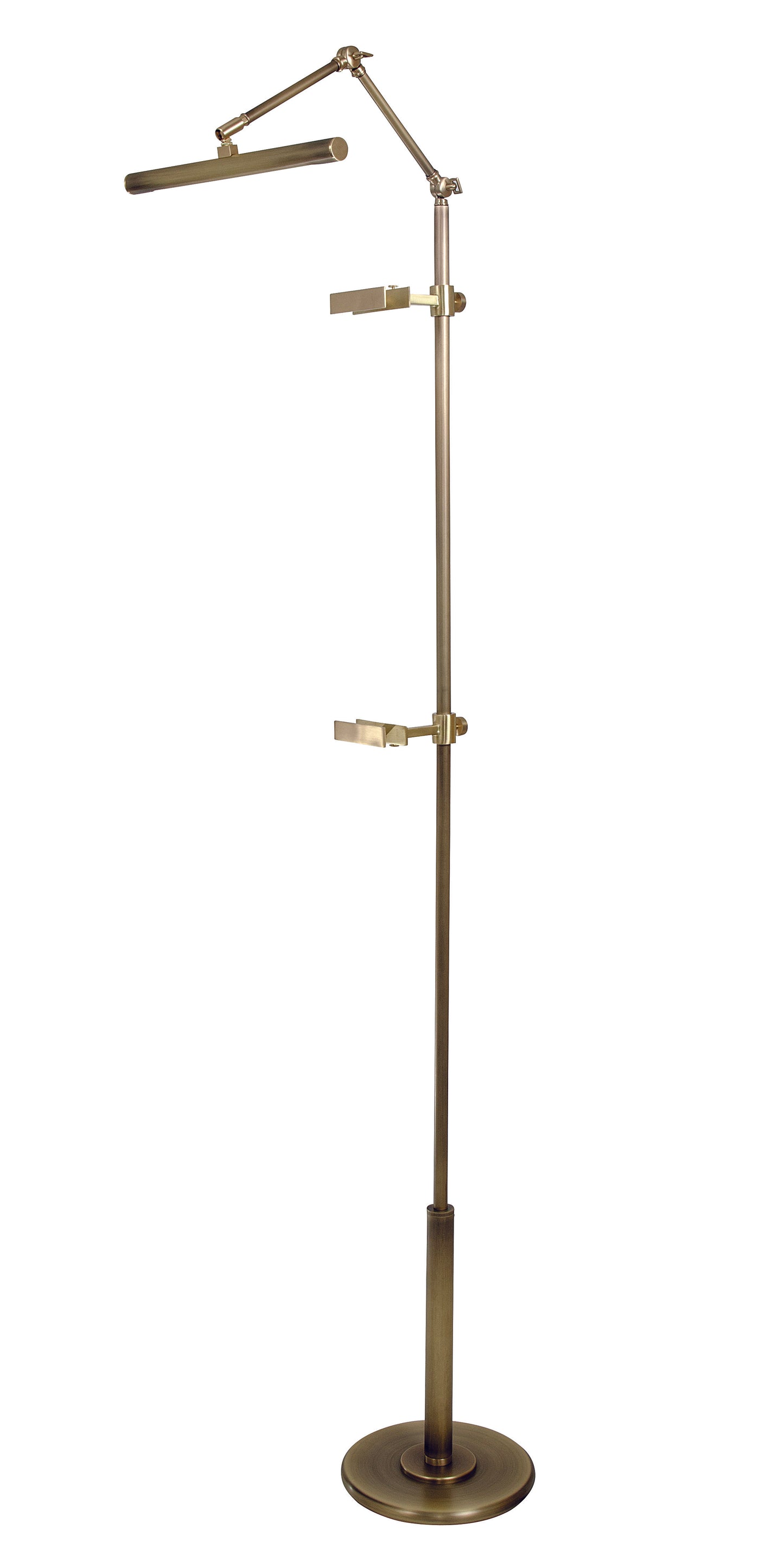 House of Troy River North Easel Floor Lamp Antique Brass Satin Brass Accents LED Slimline RN300-AB-SB
