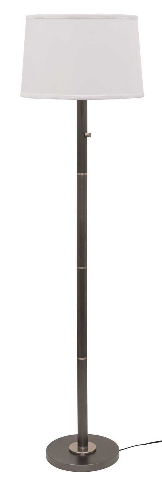House of Troy Rupert 3-Way Floor Lamp Granite Satin Nickel Accents RU703-GT