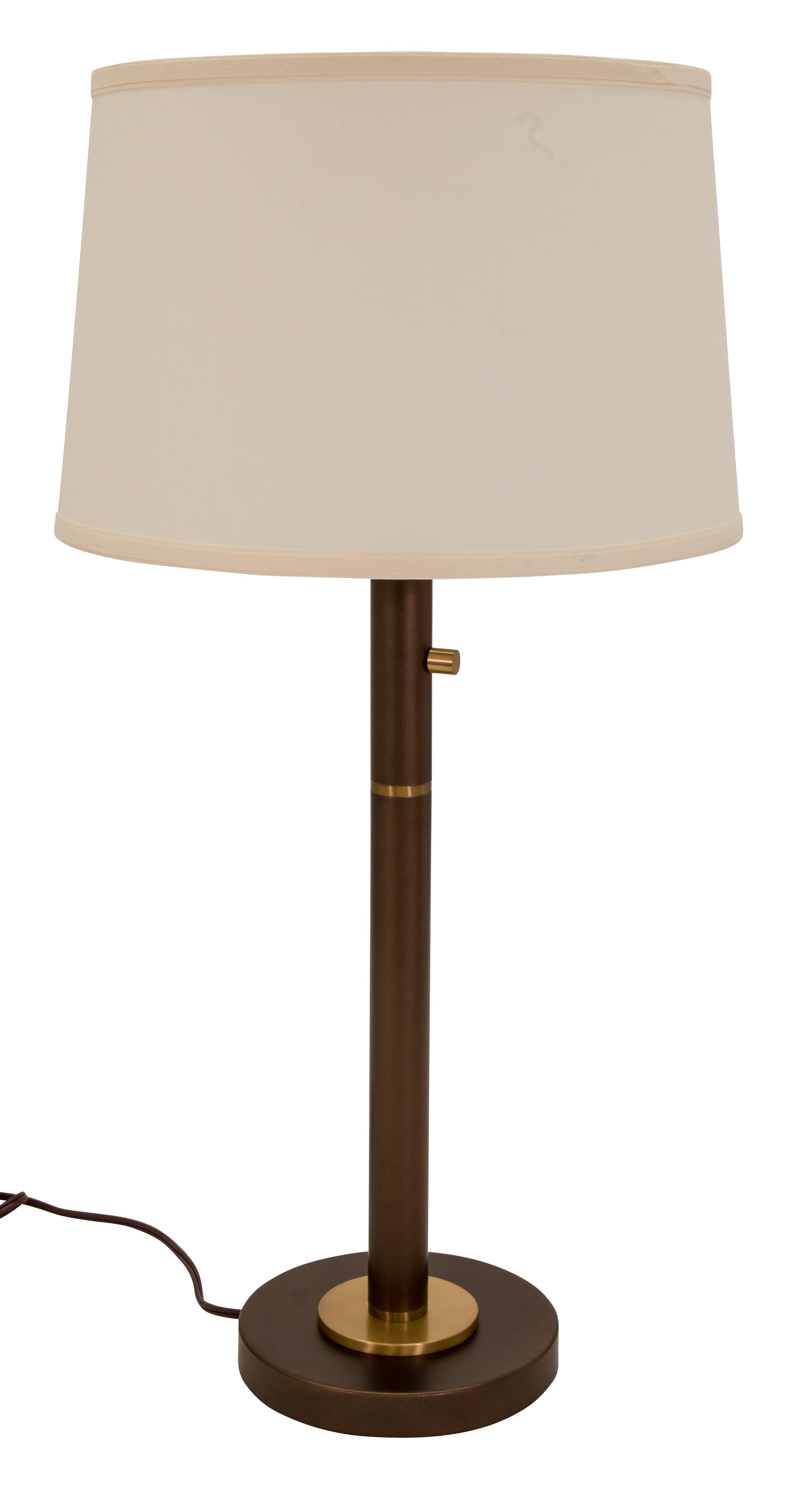 House of Troy Rupert 3-Way Table Lamp Chestnut Bronze Weathered Brass Accents USB Port RU750-CHB