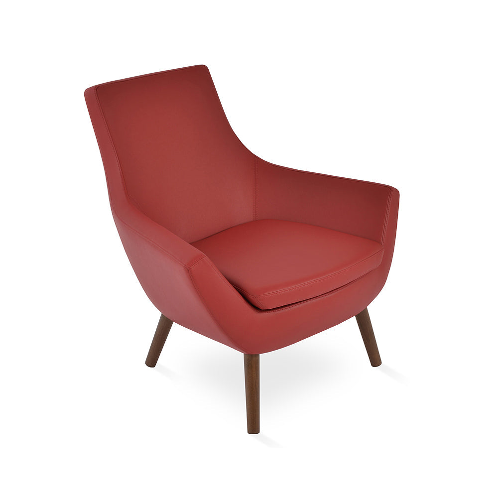 sohoConcept Rebecca Wood Arm Chair Leather