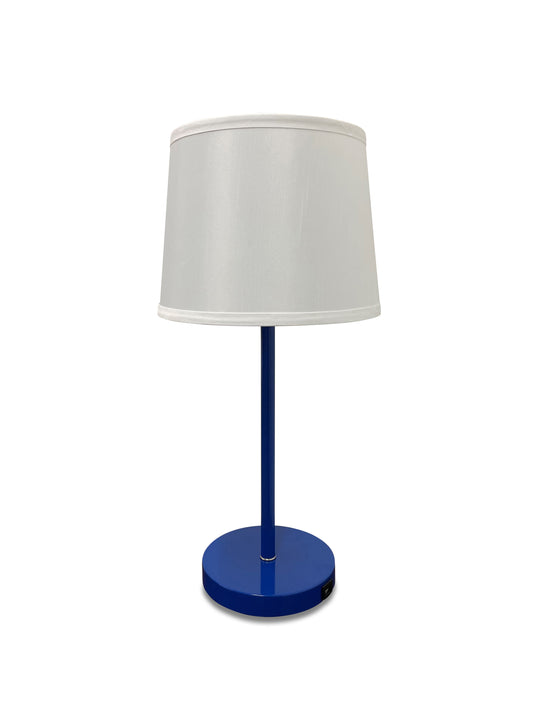 House of Troy Sawyer Cobalt Satin Nickel Table Lamp Usb S550-COSN