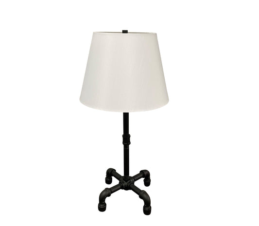 House of Troy Studio Industrial Black Table Lamp Fabric Shade ST650-BLK