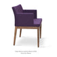 sohoConcept Soho Wood Arm Chair Fabric in Solid Beech Walnut