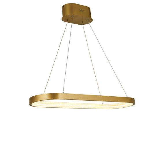 Thumprints Brushed Gold Ellipse Dining Chandelier T1018-BG