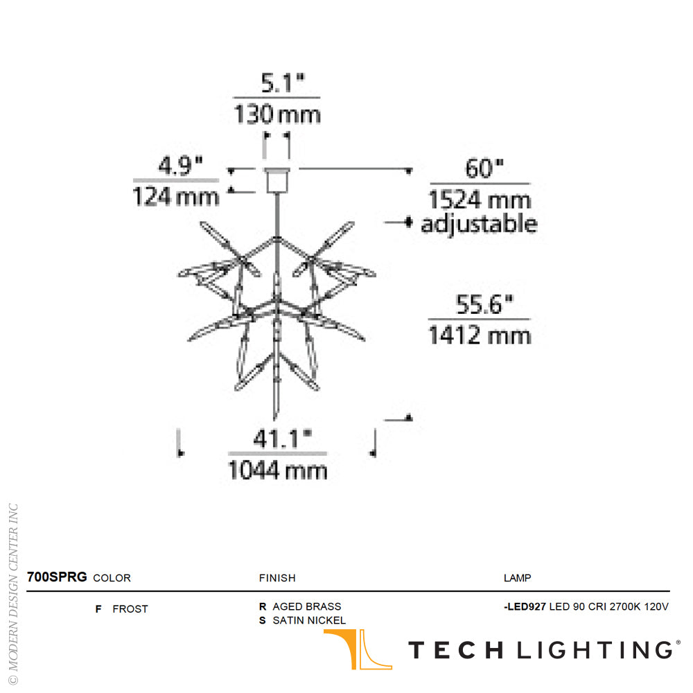 Tech Lighting Spur Grande Chandelier by Visual Comfort