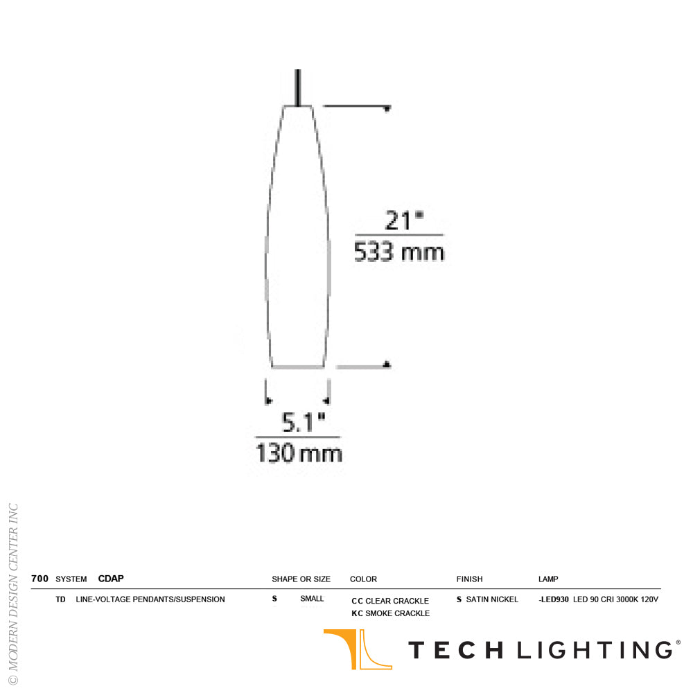 Tech Lighting Coda Pendant by Visual Comfort