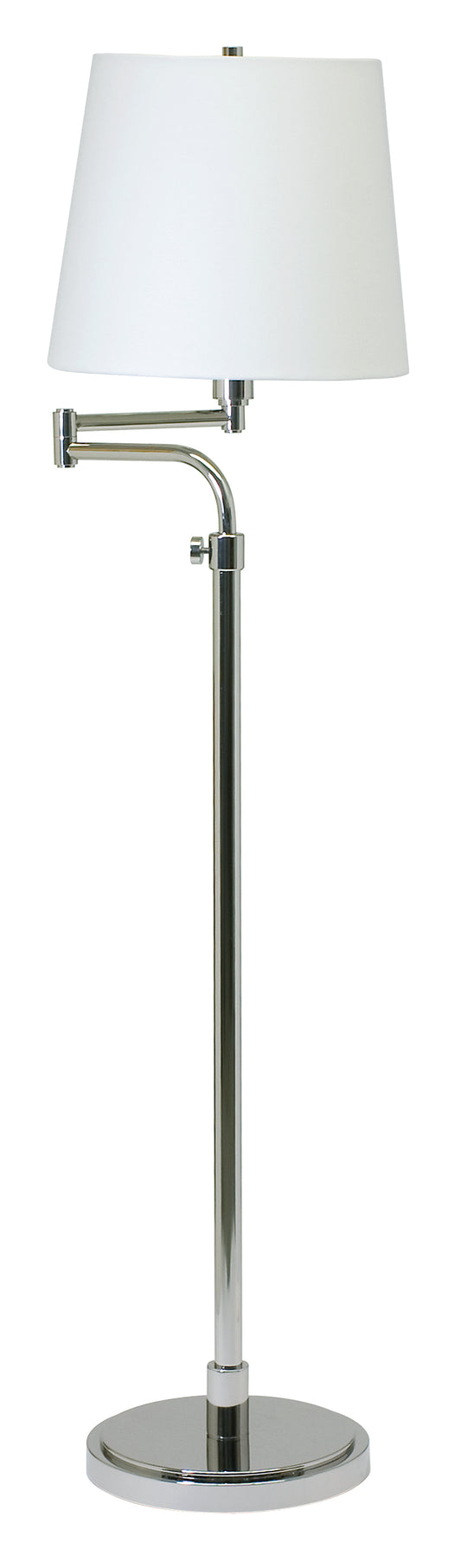 House of Troy Townhouse Adjustable Swing Arm Floor Lamp Polished Nickel TH700-PN