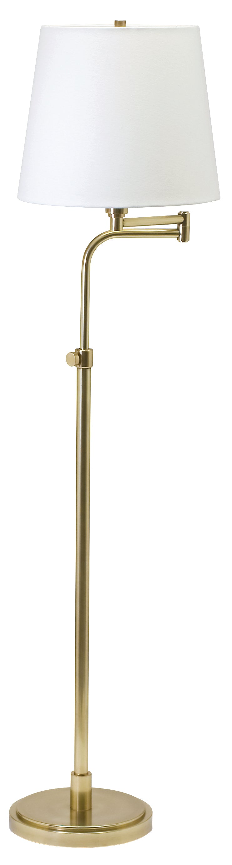House of Troy Townhouse Adjustable Swing Arm Floor Lamp Raw Brass TH700-RB