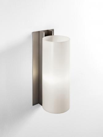 Spanish design wall sconce by Miguel Milá in satin nickel