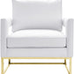 Avery White Leather Chair by TOV