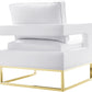 Avery White Leather Chair by TOV