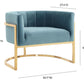 Magnolia Sea Blue Chair Gold Base by TOV