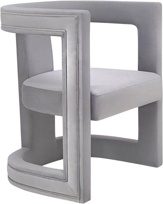 Ada Grey Velvet Chair by TOV