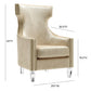 Gramercy Gold Croc Velvet Wing Chair by TOV