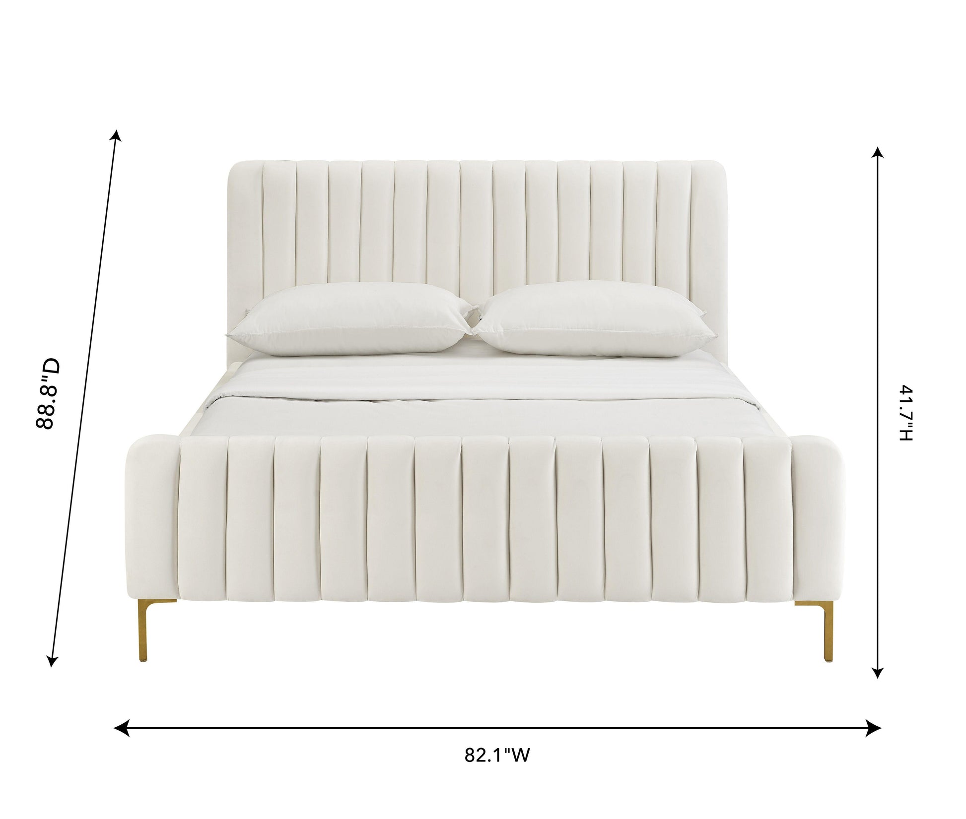 Angela Cream Bed King by TOV