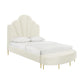 Bianca Cream Velvet Bed Full by TOV