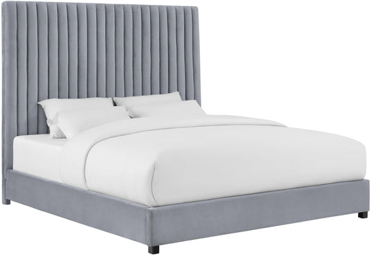 Arabelle Grey Bed Queen by TOV