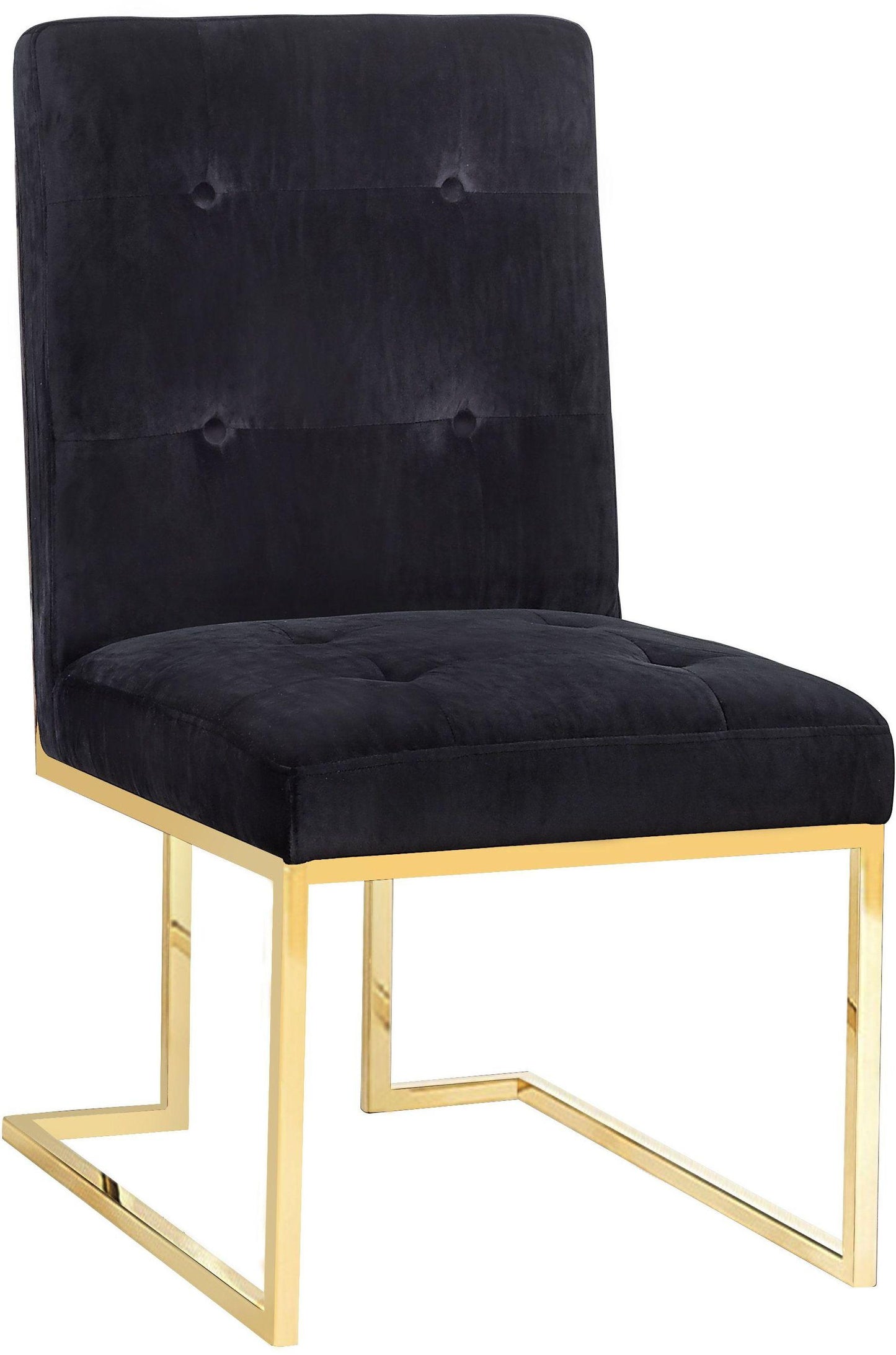 Akiko Black Velvet Chair Set Of 2 by TOV