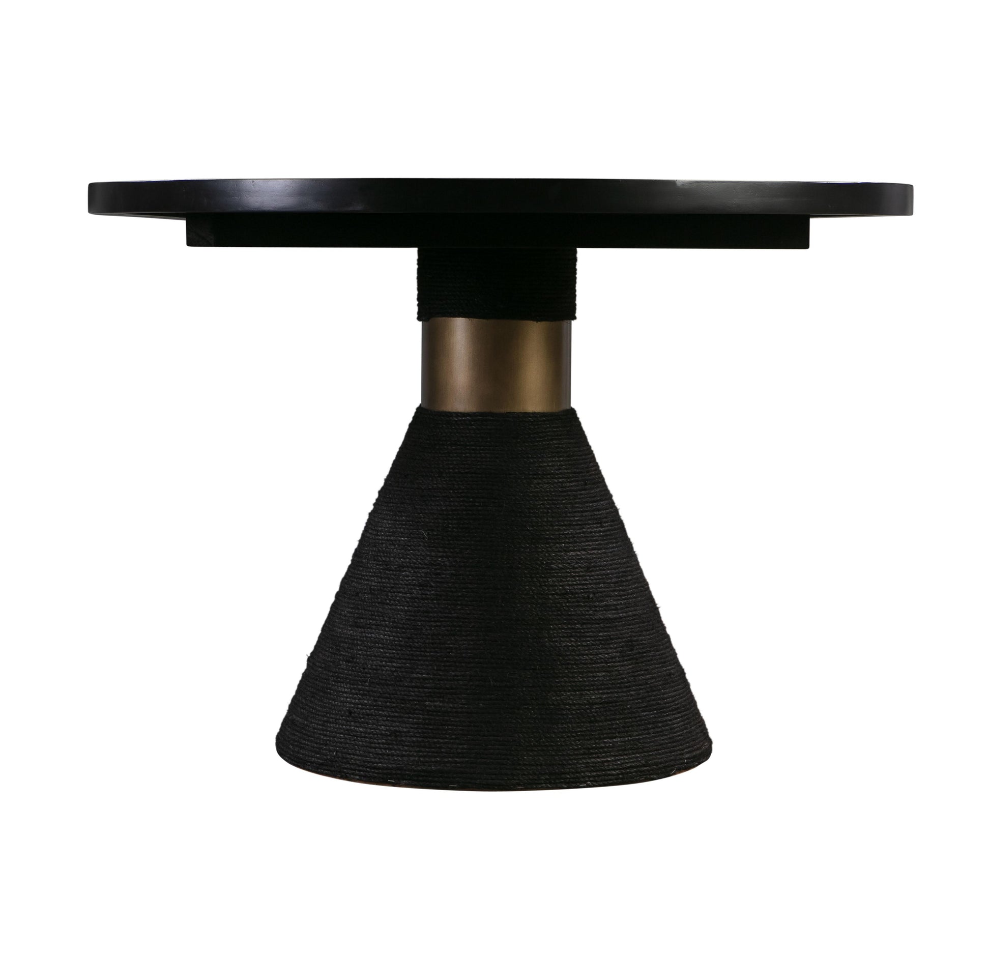 Rishi Black Rope Oval Table by TOV