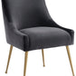 Beatrix Grey Velvet Side Chair by TOV