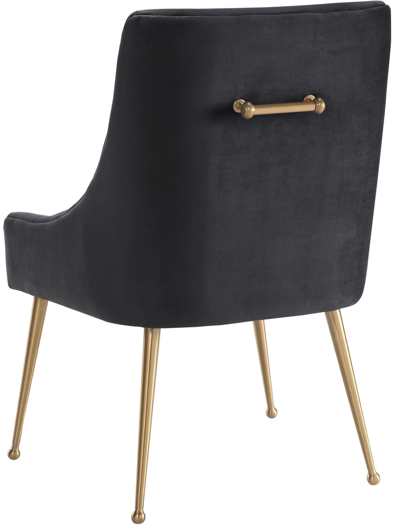 Beatrix Grey Velvet Side Chair by TOV