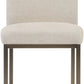 Haute Beige Linen Chair Brass by TOV