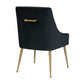 Beatrix Black Velvet Side Chair by TOV