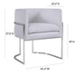 Giselle Grey Velvet Dining Chair Silver Leg by TOV