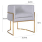 Giselle Grey Velvet Dining Chair Gold Leg by TOV
