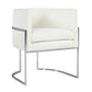 Giselle Cream Velvet Dining Chair Silver Leg by TOV