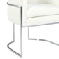 Giselle Cream Velvet Dining Chair Silver Leg by TOV