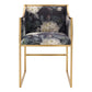 Atara Floral Velvet Gold Chair by TOV