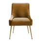 Beatrix Cognac Velvet Side Chair by TOV