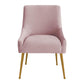 Beatrix Pleated Mauve Velvet Side Chair by TOV