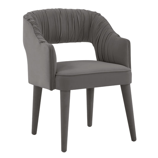 Zora Grey Velvet Dining Chair by TOV