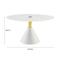 Piper White Round Dining Table by TOV