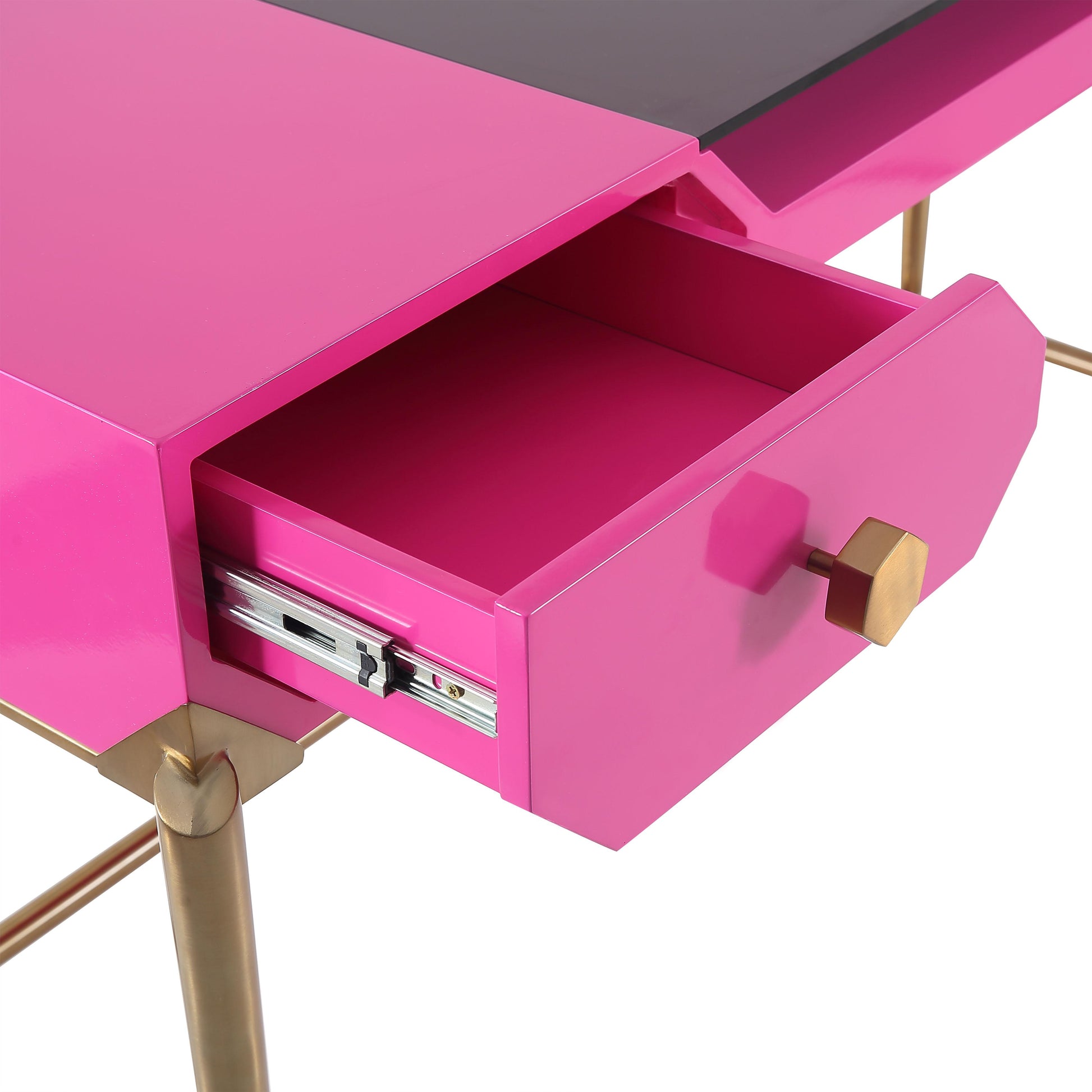 Bajo Pink Lacquer Desk by TOV