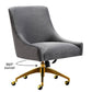 Beatrix Grey Office Swivel Chair by TOV