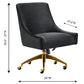 Beatrix Black Office Swivel Chair by TOV