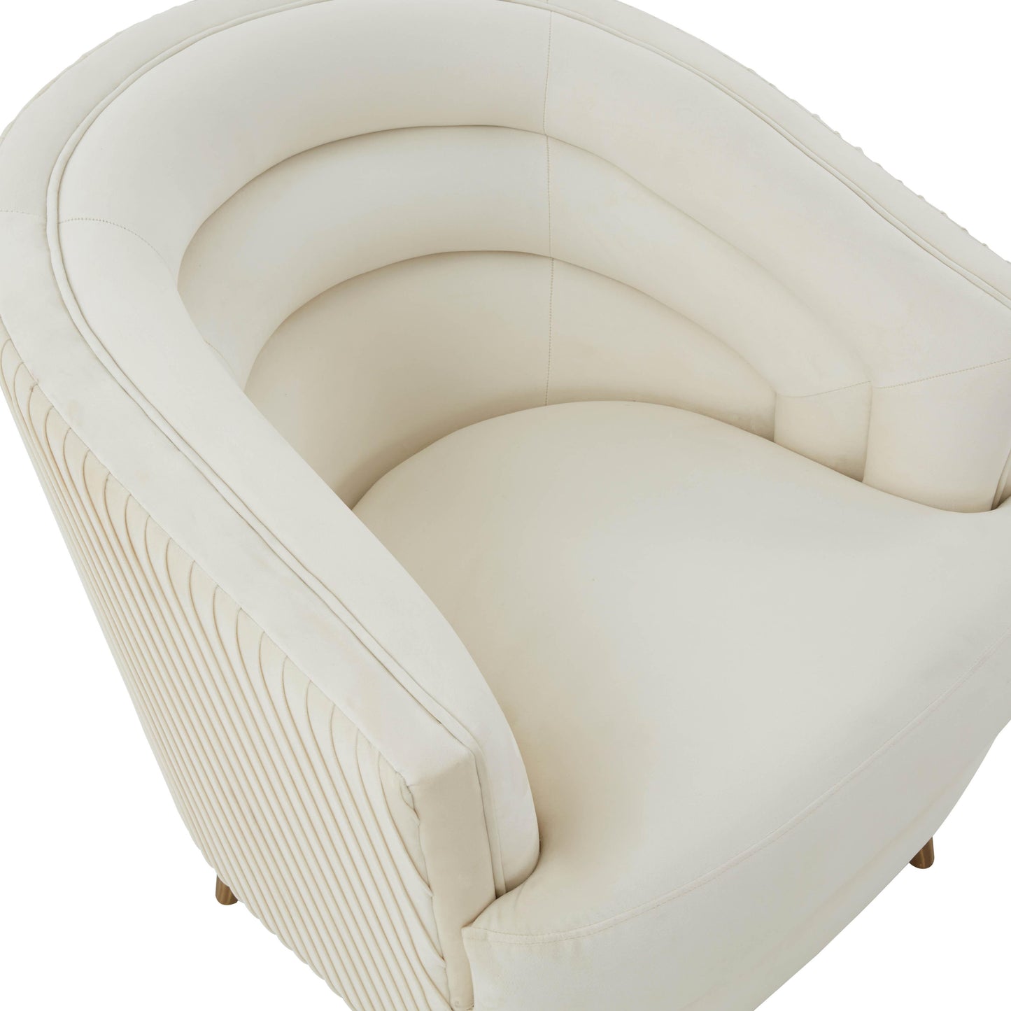 Jules Cream Velvet Accent Chair by TOV