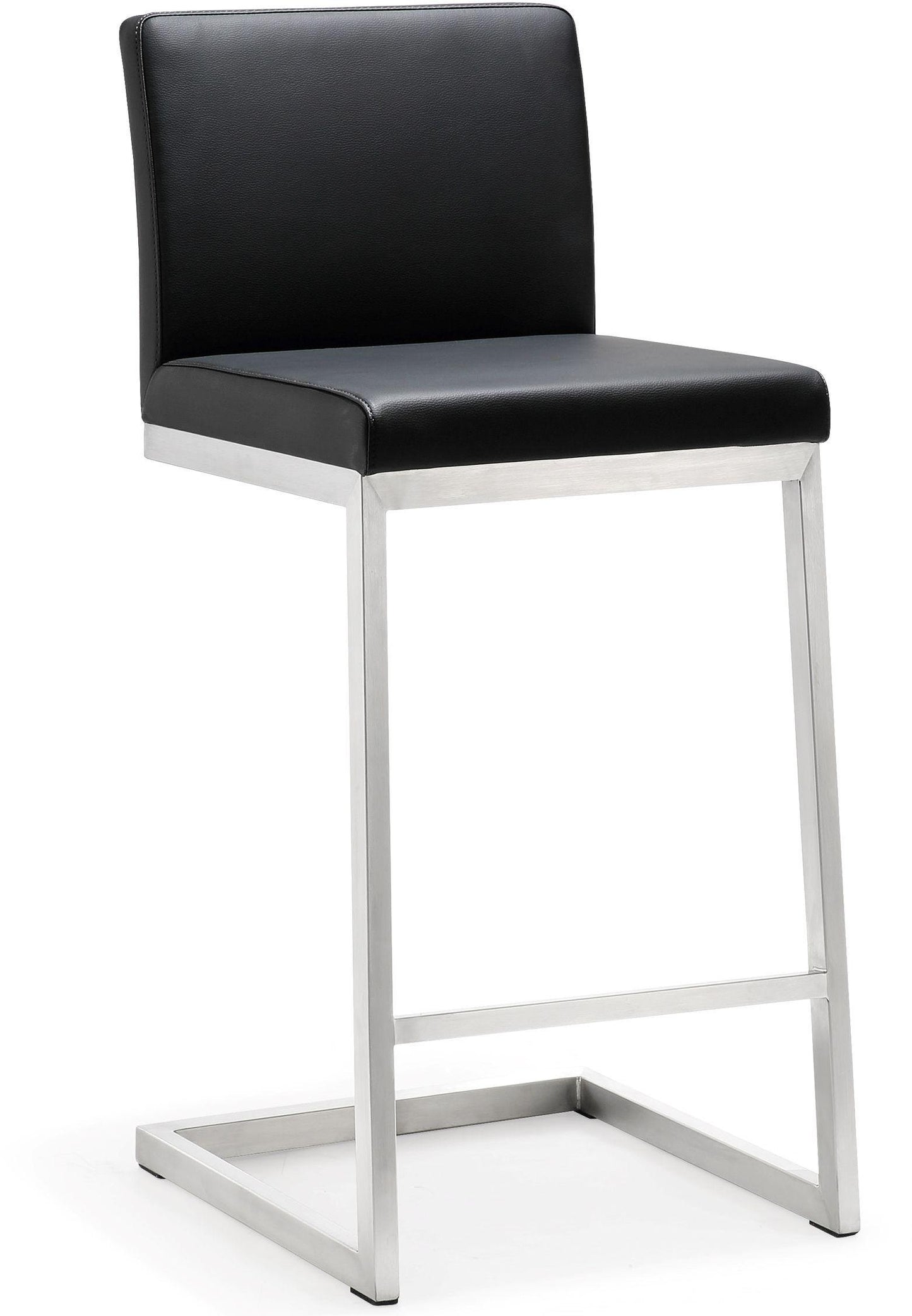 Parma Black Stainless Steel Counter Stool Set Of 2 by TOV