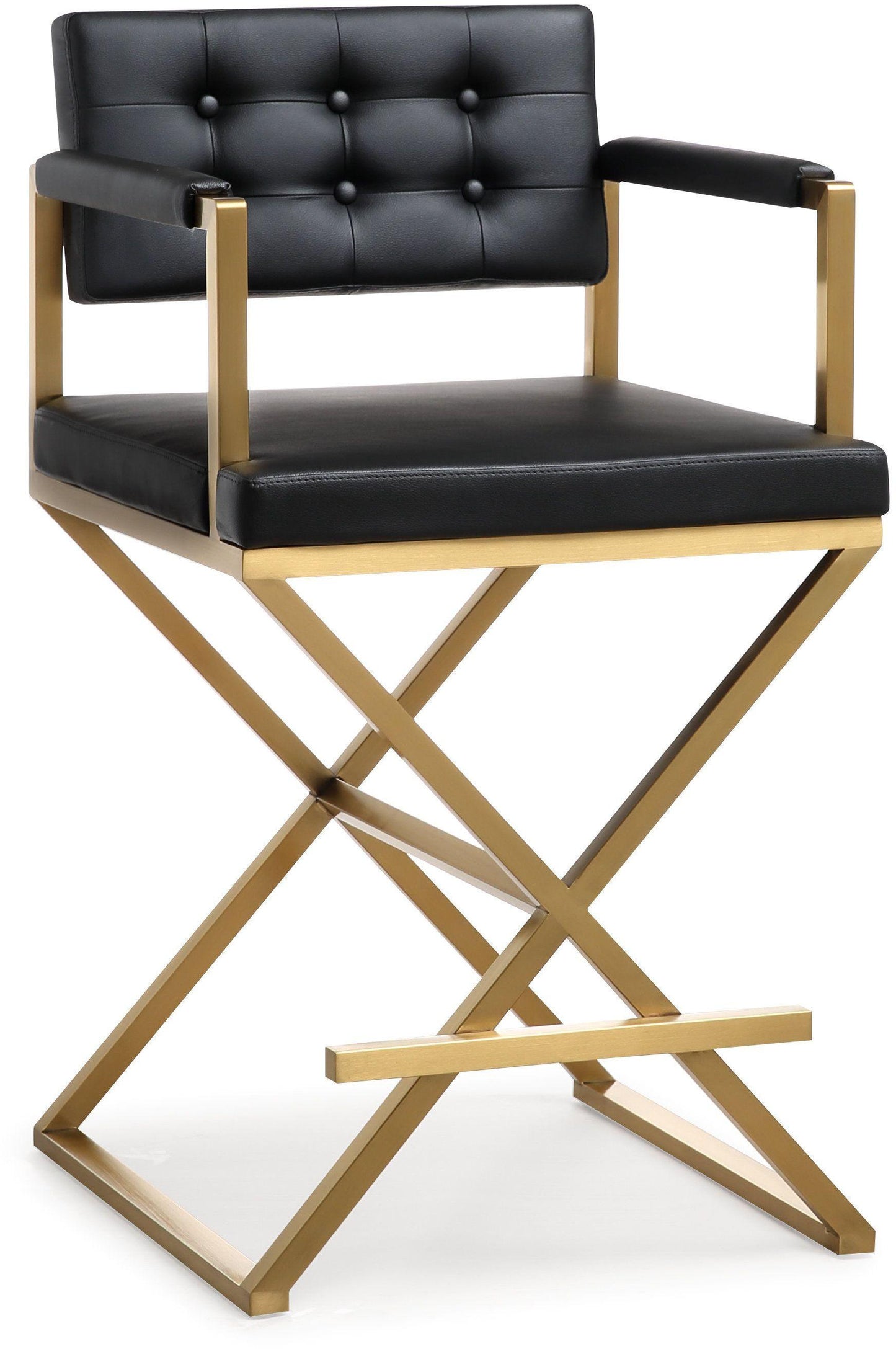 Director Black Gold Steel Counter Stool by TOV