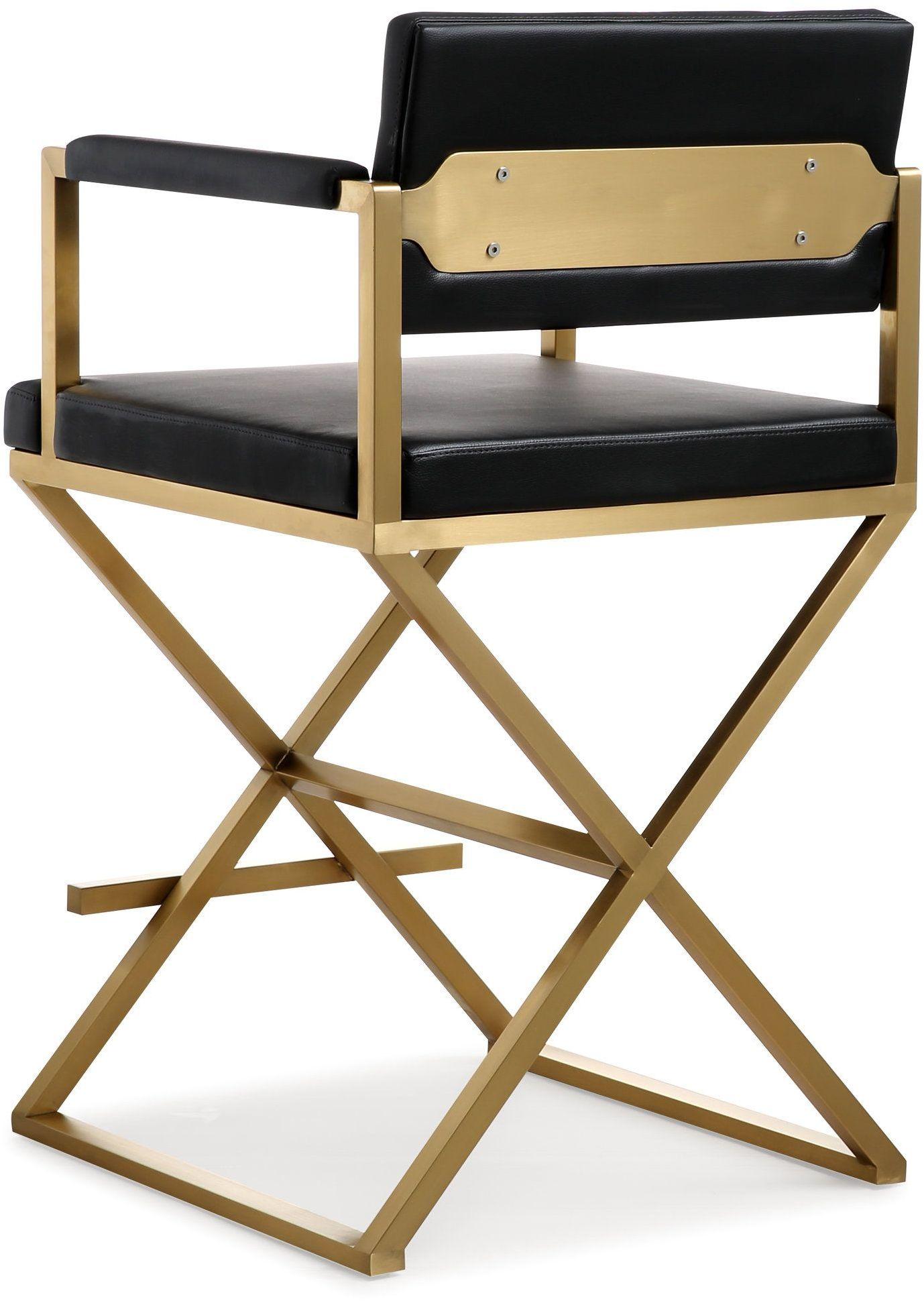 Director Black Gold Steel Counter Stool by TOV