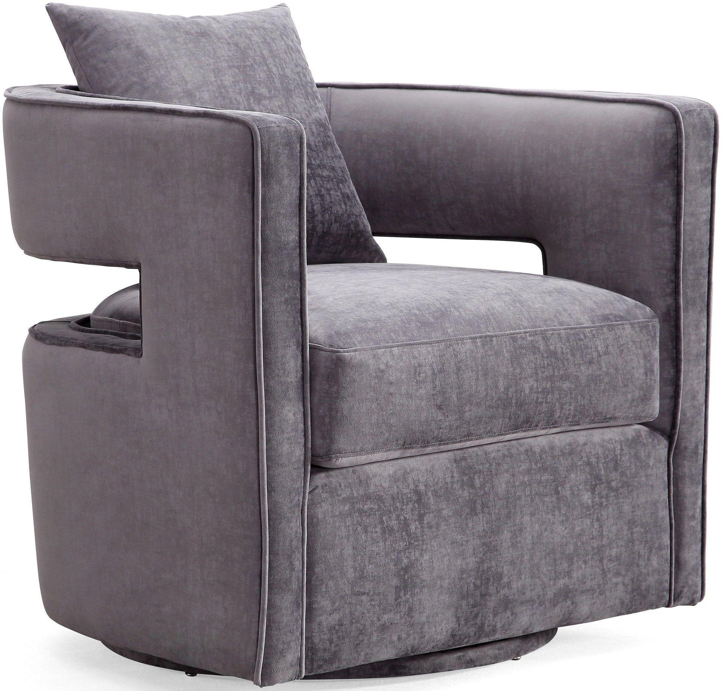 Kennedy Grey Swivel Chair by TOV